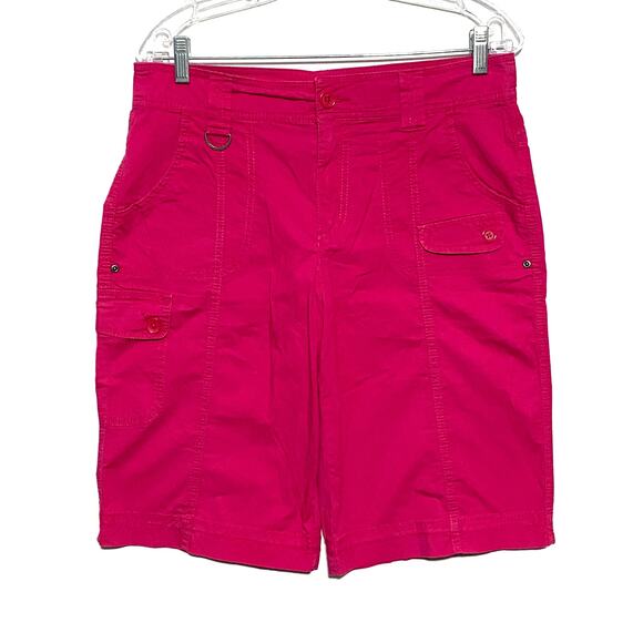 Style & Co Pink Cargo Pocket Utility Shorts Outdoor Hiking Casual Vacation Sz 8 - Picture 1 of 8